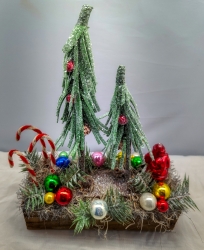 Christmas Box with christmas ornaments